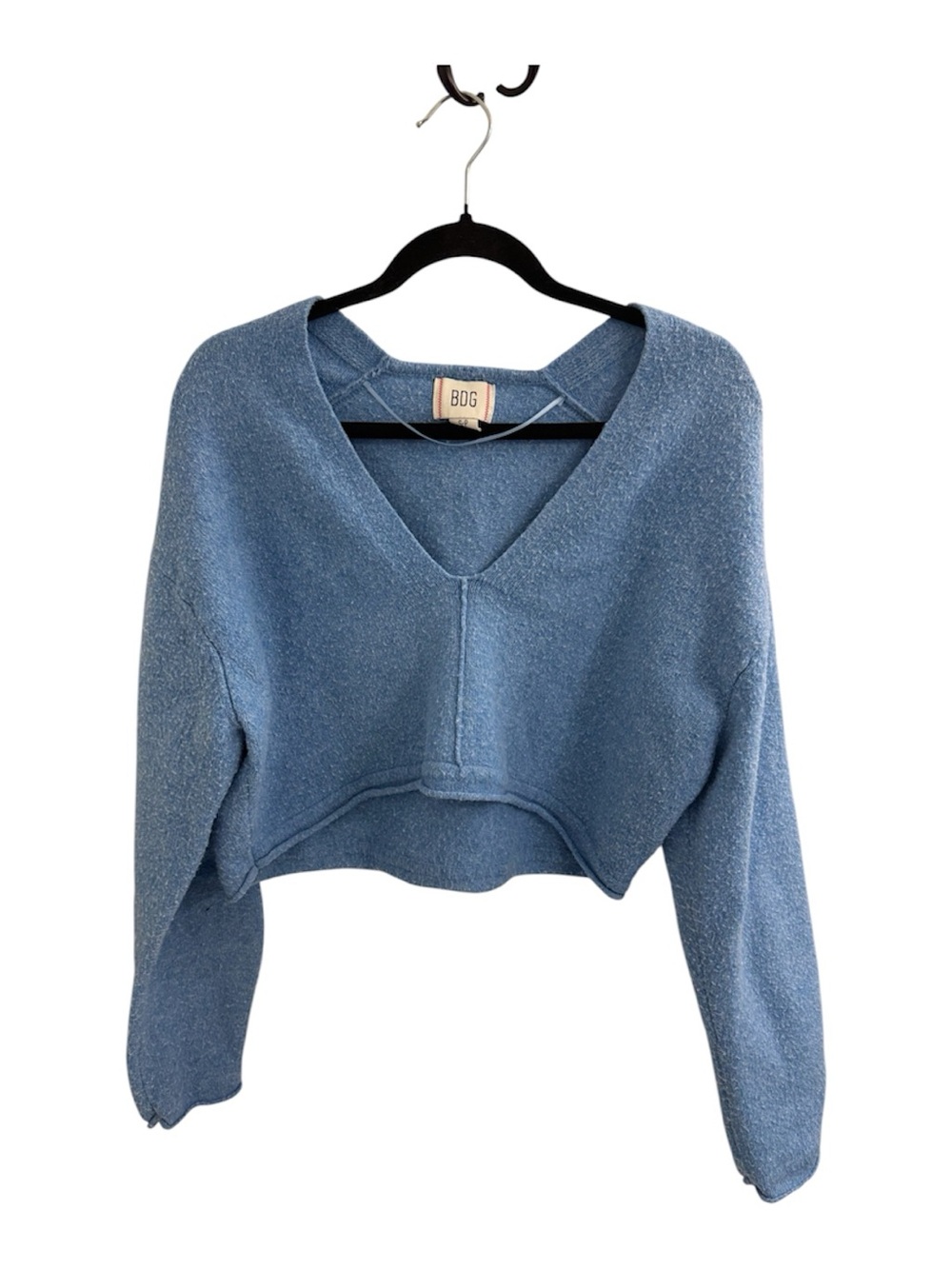 BDG Light Blue Valeria Cropped V-Neck Sweater Women’s Size S